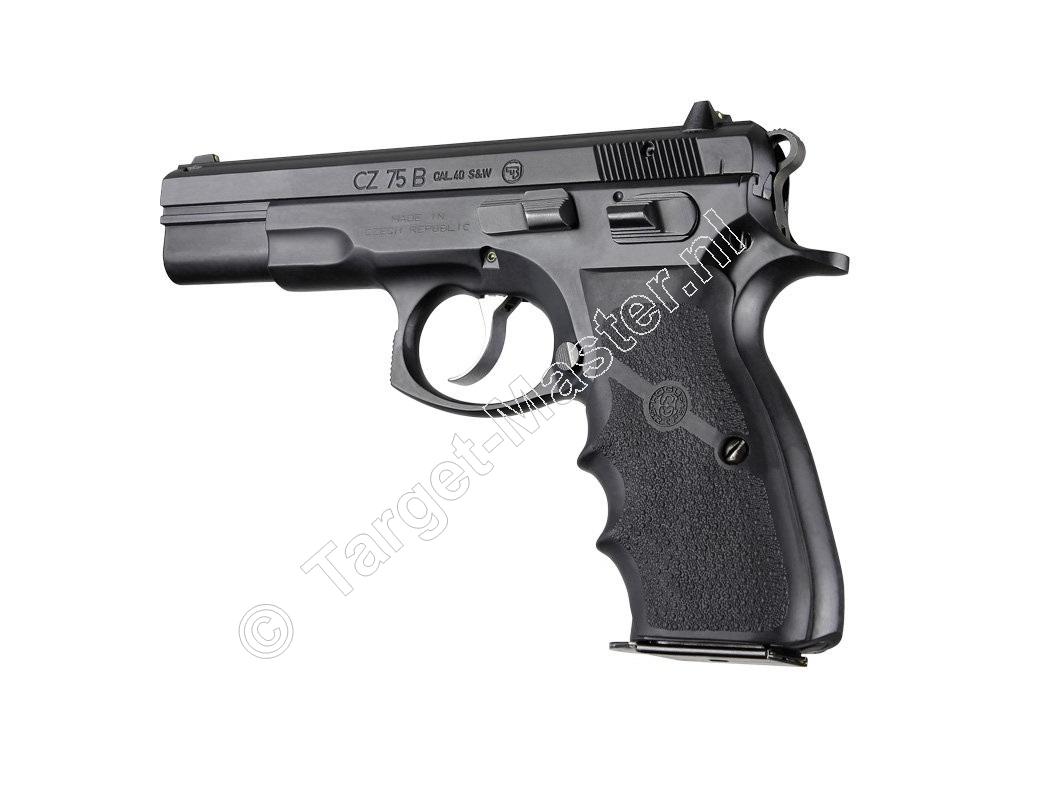 Hogue RUBBER WRAPAROUND Finger Grooves CZ75 en CZ85, Black